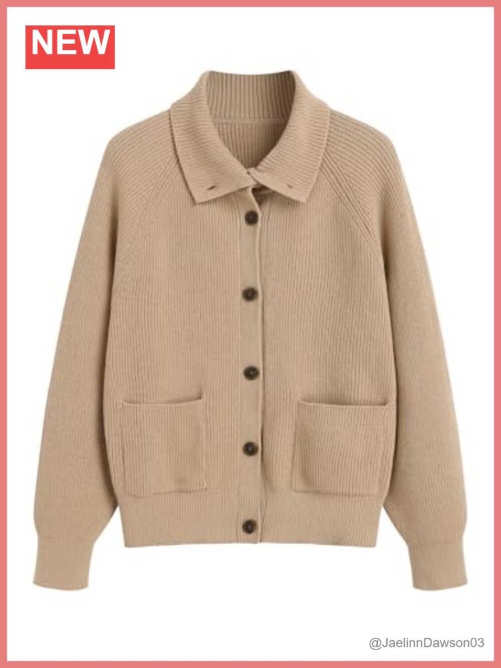 Chunky Knit Cardigan Mock Neck Button Down Long Sleeve Women's Sweater